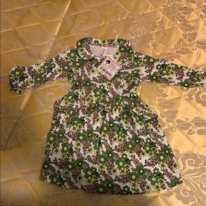Kate Quinn Green Floral Kids Dress